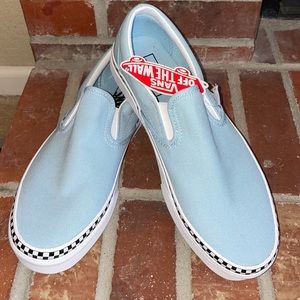 NWT 8.5 Vans Slip-On Classic Check Foxing